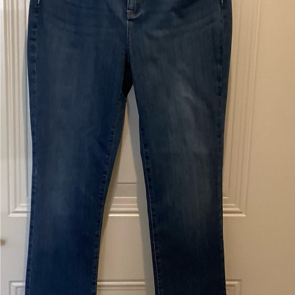 NYDJ Women's Straight Leg Jeans in Dark Blue Denim